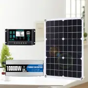 10000W Power Inverter Solar Generator With 200W Solar Panel Home Complete KitsrN