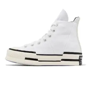 【CONVERSE】帆布鞋 Chuck 70 Plus HI 高筒 男鞋 女鞋 白 1970 解構 加長鞋舌 休閒鞋(A06067C)