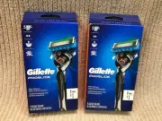 (2) GILLETTE PROGLIDE SHIELD 5-BLADE RAZOR 1 RAZOR 2 CARTRIDGES NEW Ships Free!!