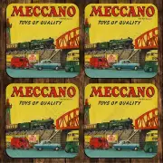 SET OF 4 MDF/CORK COASTERS - DINKY TOYS - MECCANO