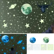 947Pcs Glow in The Dark Stars Stickers Luminous Moon Planet Spaceship Wall HuOwQ