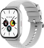 Silver Smart Watch for Women Men for Android iOS,2.01" IPS Display, IP68 Waterproof, HD Bluetooth Voice Call Pedometer Multi-Sport Modes&Women's Health Activity Tracker