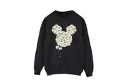 Mickey Mouse Mens Chamomile Head Sweatshirt (Black) - UTBI52625