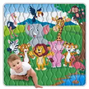 50X50 Playpen Mat Baby Play Mat for Floor Mats Foam Playmat Thick Foldable And