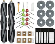 Compatible with Ecovacs Deebot X1 Omni Accesories Robot Vacuum Cleaner Mop Cloth Dust Bag HEPA Filter Main Brush Rag Replaceable Spare Parts (Color : 30pcs)