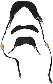 3pcs Simulated Pirate Beard Whiskers Costume Beards Artificial Mustache Makeup Beard Prop Funny Party Fake Beard Prom Suit Makeup Mustaches Suit Belt Fiber Hairy/737