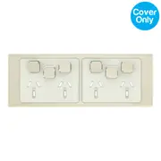 Clipsal Iconic Styl Quad Powerpoint with 2x Extra Switch Skin Crowne