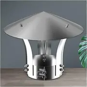 [ADZQM] Stainless Steel Chimney Cowl,Chimney Flue Cone Top Rain Cap,Roof Cowl,Hood Top All Purpose Chimney Cowl,for Ducting Ventilation Cap,Easy Installation,d21cm/8.26in