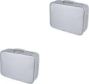 TEHAUX 2 Pcs Fireproof Briefcase Waterproof Document Holder Fireproof Cash Bag for A4 Files