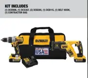 DEWALT DCK294P2 20V Hammer Drill and Reciprocating Saw Combo Kit