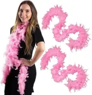 Feather Boas - 2 Pack Marabou Boas, Party Dress up Costume Accessories, 72 Inch