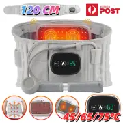 Electric Heating Waist Belt Back Support Warmer Vibration Therapy Pain Relief AU