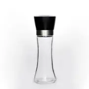 1x 180ml Glass Salt or Pepper Grinder 18cm - Adjustable Ceramic Core Tall Mill