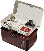 Storage Box with Lock - Lockable Storage Container Bin - Large Capacity Password Organizer Tool for Document File Medicine Collection Folders Kitchen Crafting Work Electrician