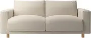 MUJI 82583700 Washed Cotton Canvas Sofa Cover Beige Feather Pocket Coil 2.5 Seater