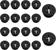 MOROBOR Flexible Silicone Cable Cord Grommet, 20pcs 25mm Black Rubber Grommets for Desk, Table, Wire Hole Cover Cable Management Wire Organizer