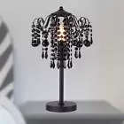 Small Black Crystal Bedside Table Lamp End Table Lamp Nightstand Lamp Desk Lamps