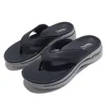 SKECHERS 拖鞋 GO WALK SANDAL 夾腳拖 男鞋 ARCH FIT 專利鞋墊 回彈 避震 藍 灰 229022-NVY