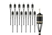 Harbour Housewares Bamboo Garden Fire Torches - 60cm - Black - Pack of 12