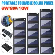 6/8/10W Portable Battery USB Charge Solar Panel Kit For Phone/Car/Boat/Camping