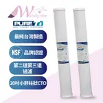 *W的店*NSF認證 PURE T 認證20吋小胖椰殼活性碳，/柱狀炭/ROCTO/RO/淨水器用，僅售220元。