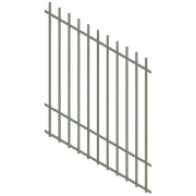 ProtectorAl 350 - 1200 x 1500mm Pale Eucalypt Raked Up to 15º Batten Pool Fence Panel