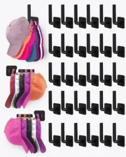 Hat Rack for Hat Storage (30-Pack), Multi-Purpose Hat Organizer, Strong Adhes...