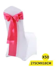 [Traderight] 50x Satin Chair Sashes in Red