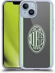 Head Case Designs Officially Licensed AC Milan Third 2024/25 Crest Kit Soft Gel Case Compatible with Apple iPhone 14
