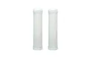 Trigram Lock-on Bike Grips Kraton Rubber 130mm with 2 side lock rings White