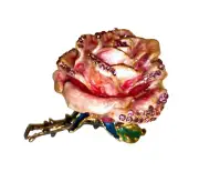 Nile Metal Pink Rose Jewellery Box RhinestoneS Proposal Engagement Wedding Ring