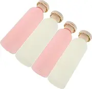 Cabilock 4 Pack 200ml Plastic Refill Bottles Travel Shampoo Dispensers with Flip Cap Waterproof for Shampoo Conditioner