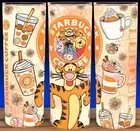 Tigger Orange Cafe Winnie the Pooh Coffee Cup Mug Tumbler 20oz