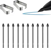 Tips/Nibs Replacement for Samsung Galaxy Tab S9/S9FE+/S9 Ultra, S8/S8+/S8 Ultra, S7/S7+/S7 FE, S6/S6 Lite, Note10/10 Plus/10 Lite, Note 20/S21/S22/S23/S24 Ultra S Pen (10 Black)