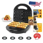Compact Waffle Stick Maker - Cook 6 Delicious Mini Waffle Sticks Fast