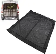 Van Bug Screen, Rear Door Net RV Sliding Door Flyscreen Bug Mesh, Privacy Protection Curtains for Sprinter and Other Campervans (65in*65in)
