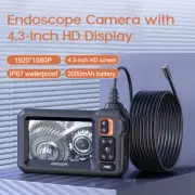 Endoscope Camera 1080P HD 8mm Slim Borescope 4.3-Inch Inspection Snake Camera US