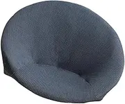 Chair Cover Jacquard Fabric Saucer Chair Slipcover Stretchable and Removable Moon Chair Cover, Dark Grey
