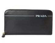 Prada Outlet Wallet Long 1Ml506 City Calf/Calf Nero/Black