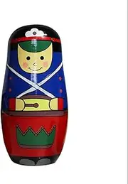 Matryoshka Russian Nesting Dolls 5 Piece Matryoshka Soldier Boy Pattern Nesting Dolls Cute Creative Educational Toy Birthday Gift Cute and Fun Gift (Color : A)