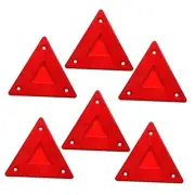 6-Pack Red Safety Reflector Warning Sign, Slow Moving Vehicle Triangle Safety