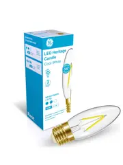 GE 2.7W Heritage LED Candle ES Globe in Cool White