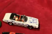 1966 White Blue Oldsmobile 442 Convertible 1:43 Scale Diecast - by New-Ray