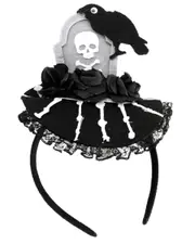Black Graveyard Costume Headband