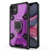 Shockproof Case for Redmi Redmi Note 11 4G Transparent Ring Stand Phone Cover for Redmi Note 11 4G - Purple Redmi Note 11 4G