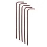 5pcs Ball End Hex Key Wrench 3/32" Long Arm S2 Steel L-Shape Hexagon Wrenches