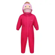 Regatta Childrens/Kids Charco Princess Waterproof Puddle Suit (Pink/Fuchsia) - RG6873