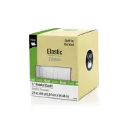 Dritz 1/4" Braided Elastic, White, 65 yd