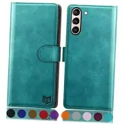 for Samsung Galaxy S21 FE Wallet case 【RFID Blocking】 Credit Card Blue Green