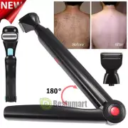 Body Hair Trimmer for Men - Foldable Long Handle Painless Electric Back Shaver